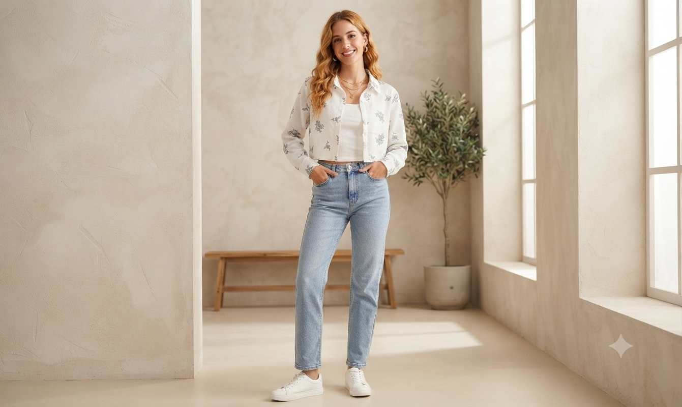 Casual Cotton rayon crop shirt top,two piece layering set, overshirt and inner tank top
