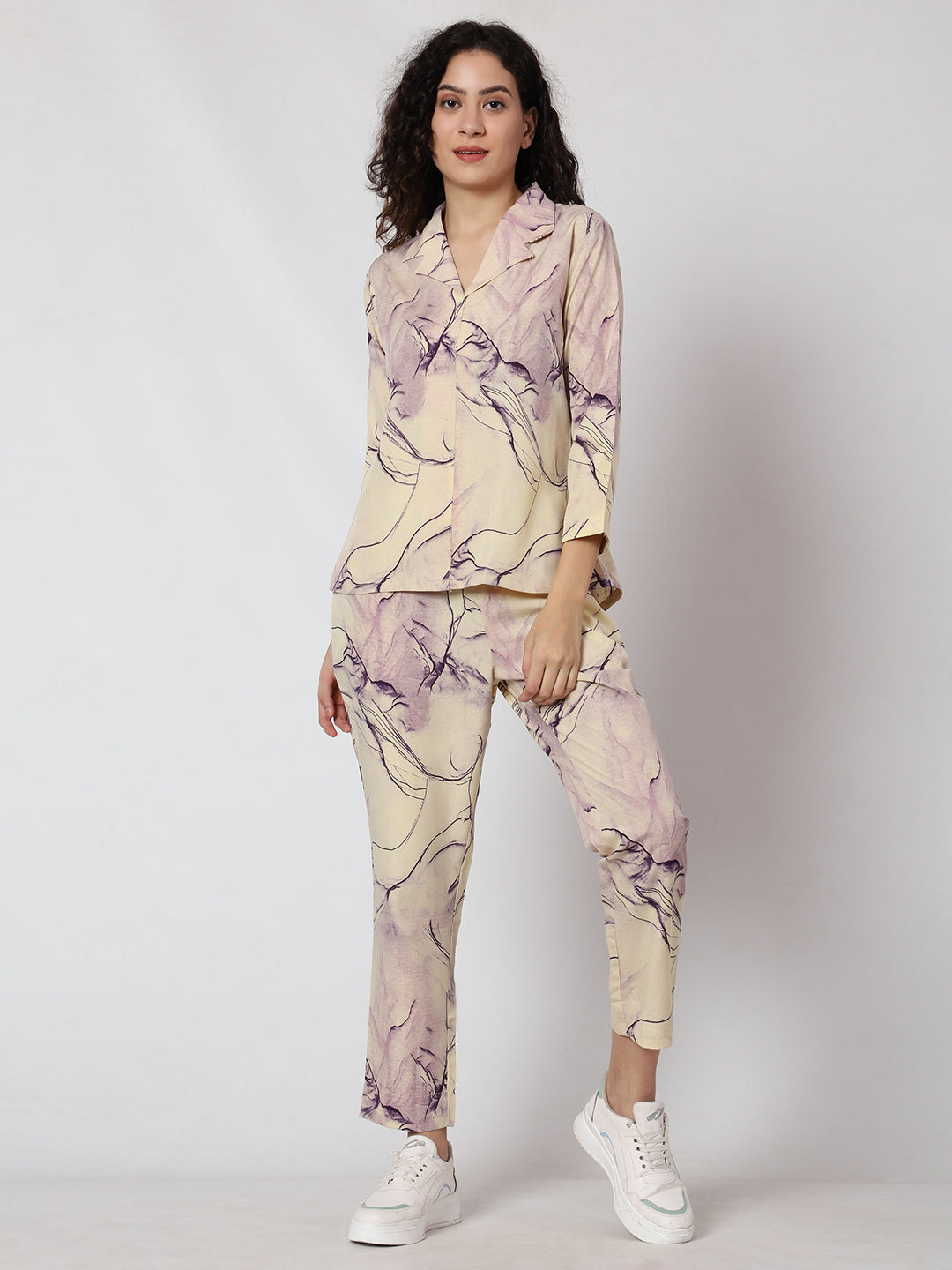 Crepe stylish Casual Co-ords Set