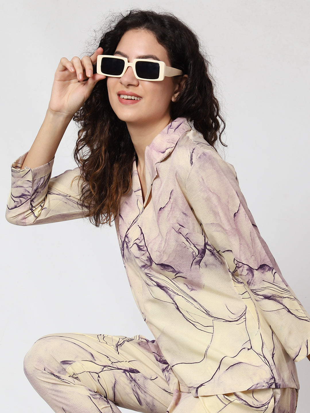 Crepe stylish Casual Co-ords Set